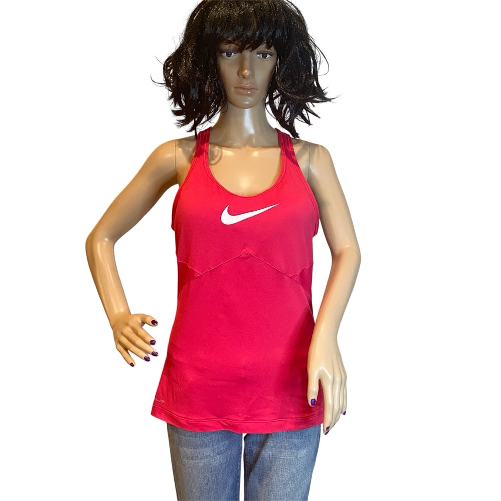 Nike Dri-Fit Fuchsia Pink Performance Athletic Workout Tank Top Size Large VGC